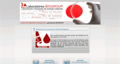 Desktop Screenshot of biogroup.mesresultats.fr